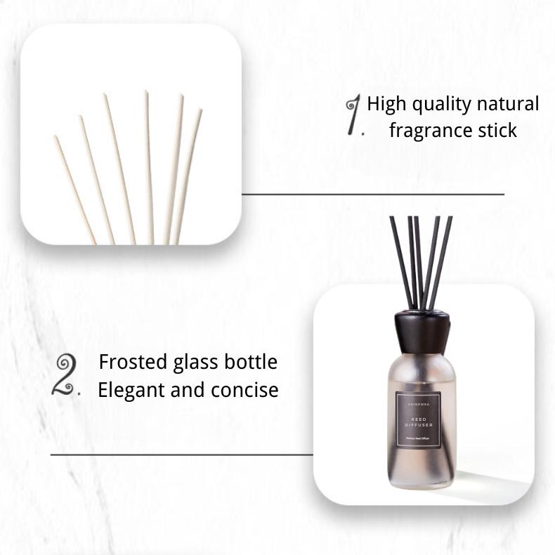 Product Introduction of 115ML Essential Oil Diffuser with Sticks Home Fragrance Essential Oil Reed Diffuser for Home Bedroom Bathroom Shelf Office Hotel air Freshener Car Diffuser 3