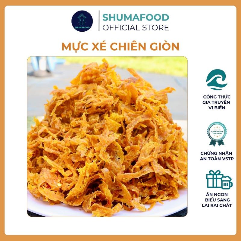  Khô mực xé sợi chiên giòn 120g ShumaFood – ăn vặt ăn liền siêu ngon – cay nhẹ mặn ngọt 