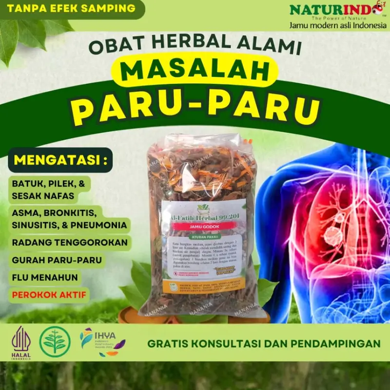 jamu godok  Gurah Paru-Paru Sesak Nafas Batuk Berdahak Berlendir Bronkitis TBC Herbal Ampuh 0