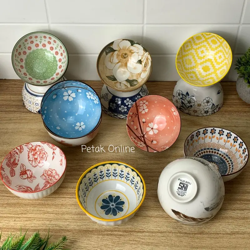 Hampers Mangkok Set Keramik Motif Korea Isi 1 Plus Box 2
