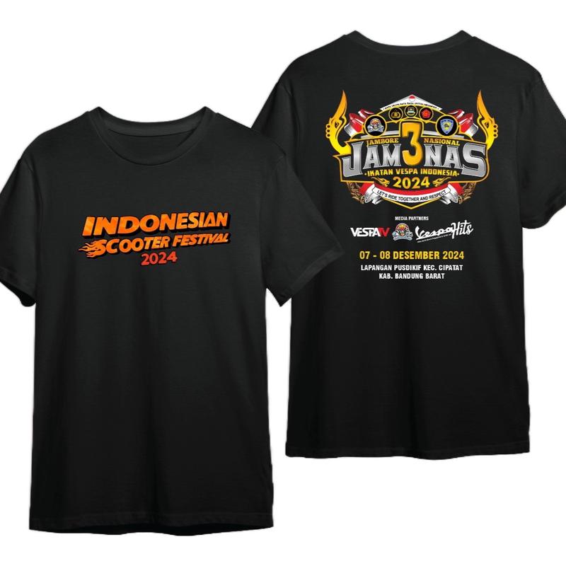 Kaos Jambore Nasional Jamnas 3 Vespa 2024 Lengam pendek Katun combad 0
