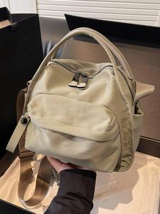 Bolsa de hombro elegante para mujer en color sólido, bolsa cruzada con cierre de moda para uso diario, bolsa casual versátil y de alta calidad para el trajín diario