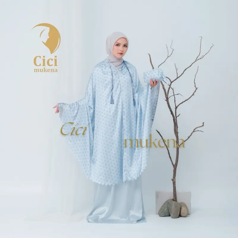 Tebus murah Mukena aramny silk Najma Cicimukena 2 in 1 Travel dewasa  armany Printing premium laser cutting zipper  Motif 0