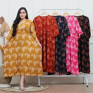 Daster Chibi Jumbo Mayung Rayon Premium Tebal LD 130 PB 120 Dress Bunga Lembut