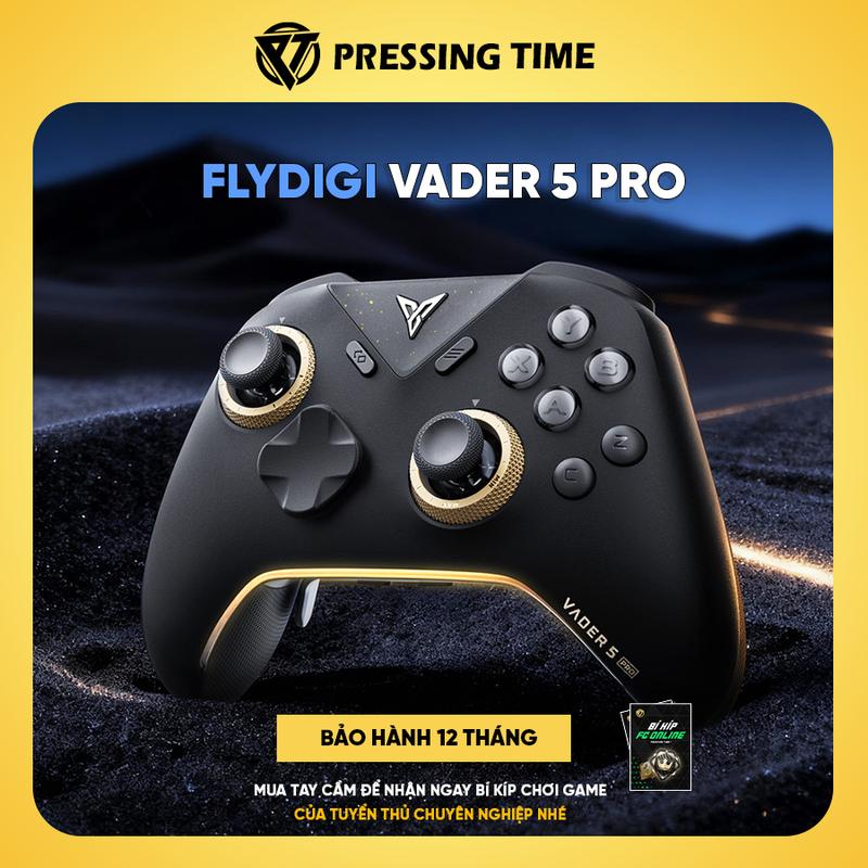  Flydigi Vader 5 Pro Tay Cầm Chơi Game Joystick Điều Chỉnh Lực Polling Rate 1000Hz Hợp Kim Cảm Giác Chắc Chắn Nút Bấm Hall Effect Trigger D-Pad Hybrid Phím C Z Tiện Lợi 4 Phím Macro Hỗ Trợ Đa Nền Tảng 