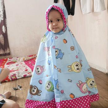 Product Review of MUKENA ANAK KARAKTER MUKENA ANAK MURAH 2-9TH Bunga Polka Dot Putih Muslim from d**i 1