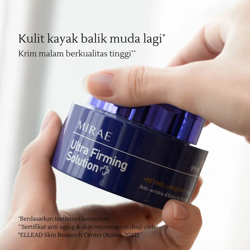 Mirae Retinol Lifting Cream 50ml | Ultra Firming Solution | Anti Wrinkle & Extra Moisturize | Atasi Kerutan & Melembabkan Kulit 2