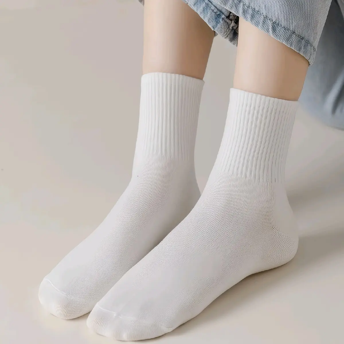 Kaos Kaki Oldschool Basic Putih Polos Unisex 004 - Kaos Kaki Premium -  Kaos Skateboard - Kaos Kaki Skena By Warkos