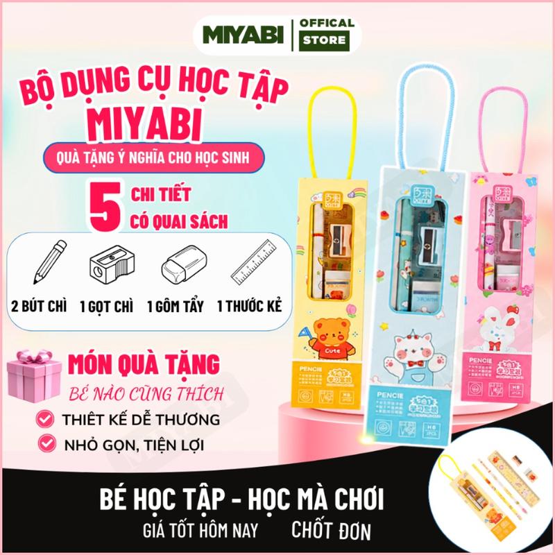 [Siêu rẻ] Quà tặng học sinh tiểu học đồ dùng học tập bộ 5 món văn phòng phẩm quà tặng học sinh dụng cụ học tập