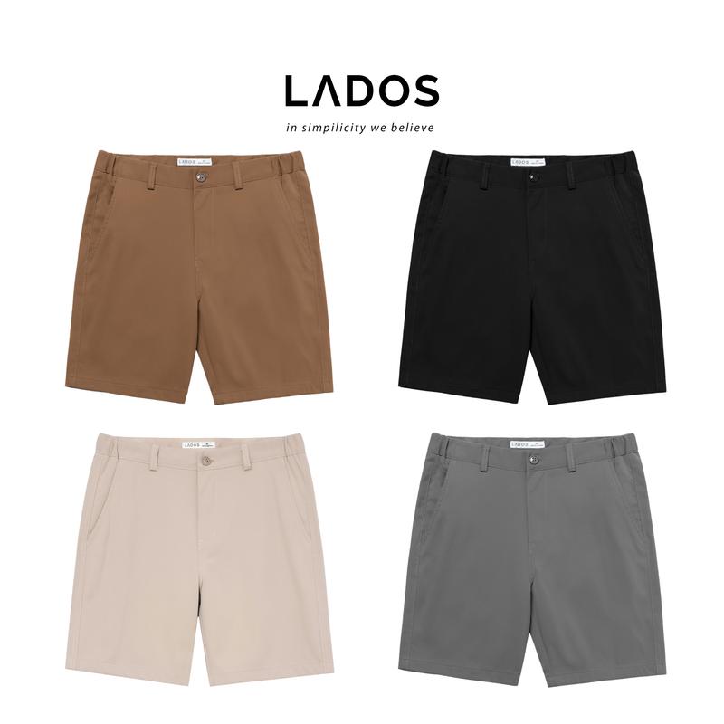  Quần Short Đùi Kaki Nam LADOS - 14134 - Kaki Dày Dặn Cạp Chun Dễ Chịu Mềm Mại Form Chuẩn Đơn Giản Dễ Phối 