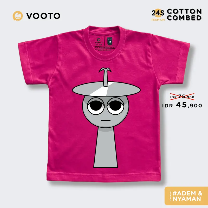 Baju Kaos T Shirt Fashion Distro Anak Perempuan Laki Laki Katun Usia 1 2 3 4 5 6 7 8 Tahun Motif spunky sprunki 8