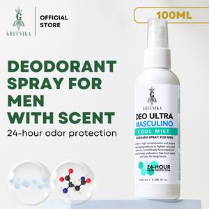 [ DEO ULTRA FOR MEN ] Greenika DeoUltra Masculino Cool Mist for Men Anti Sweat Odor Anti Perspirant
