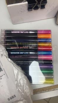 Product Review of 8 / 12 Colors Contour Pen Double Line Pen Marker Set Metal Color Painting Pen Fluorescent Set from S** l** c**n 0