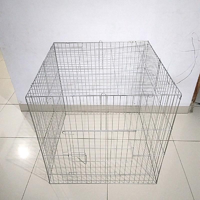 KANDANG KURUNGAN AYAM BESI LIPAT PERSEGI 80×80×80 5