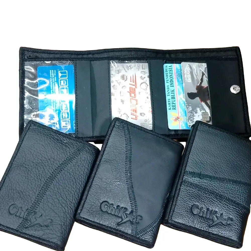 dompet  cowo kulit 3 lipat Kartu Cowok