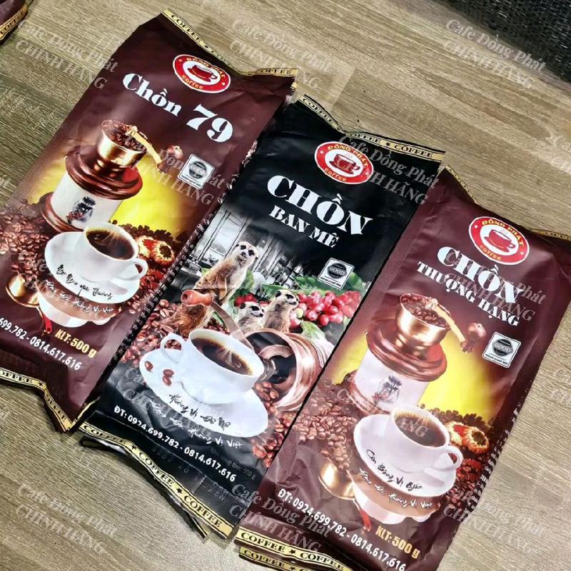 Combo 3 gói cafe =1.5 KG  gồm:  1 gói CHỒN THƯỢNG HẠNG+1 gói CHỒN 79+1 gói CHỒN BAN MÊ.(2+3+9).
