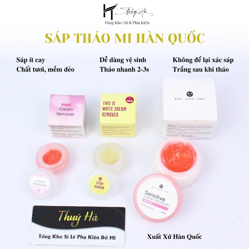Sáp Tháo Mi Hàn Quốc 5g-15g _ Sáp Hồng - HÀNG CHÍNH HÃNG - Tháo Nhanh - Ít Cay - Cream Remover - Dụng Cụ Nối Mi - THÚY HÀ Mỹ Phẩm Trang Điểm Nước Tẩy Trang Cosmetic