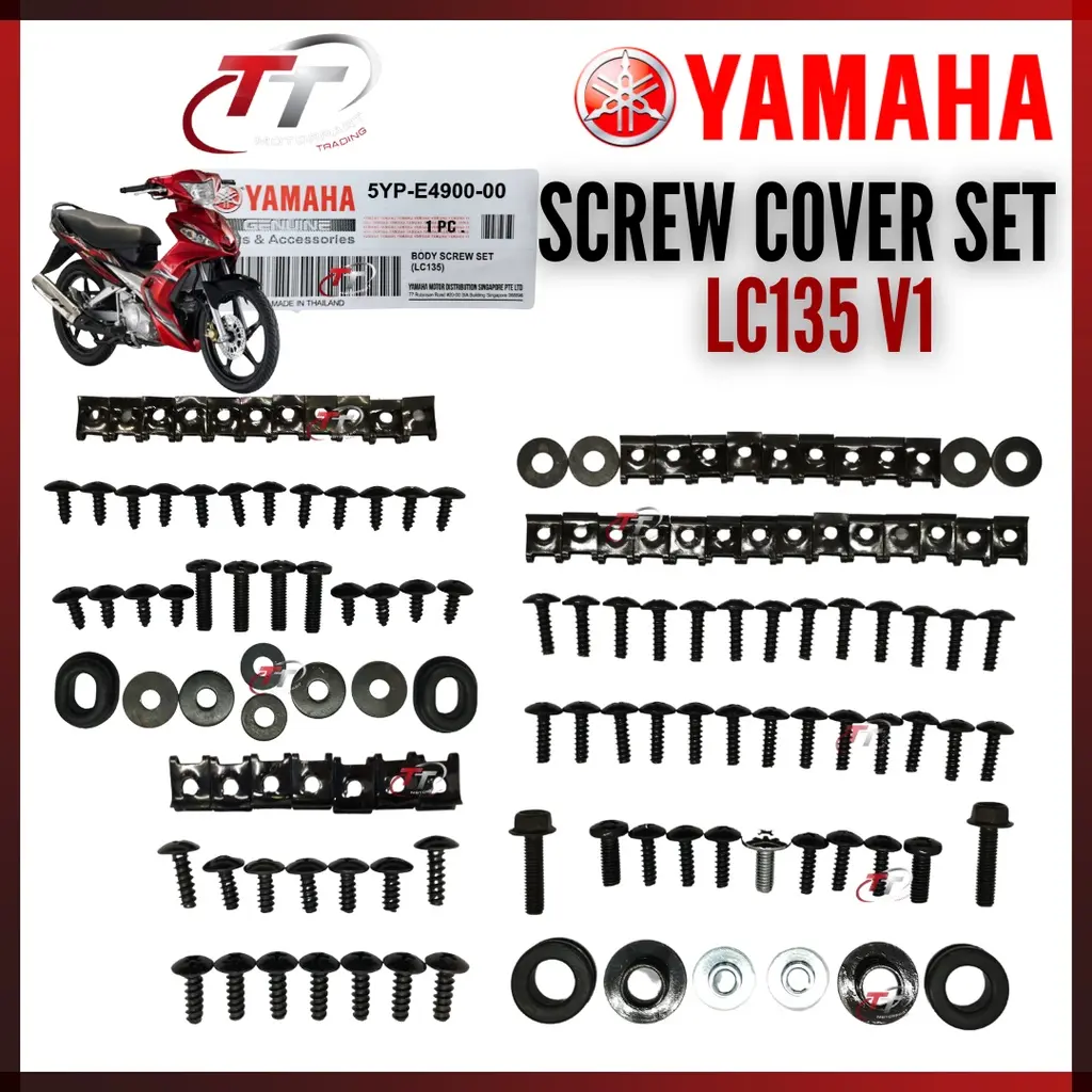 LC135 V1 LCV1 LC135V1 YAMAHA BODY COVER SCREW SKRU SKREW CAVER SET COMPLETE FULL COVERSET 100% GOOD QUALITY ASSURED