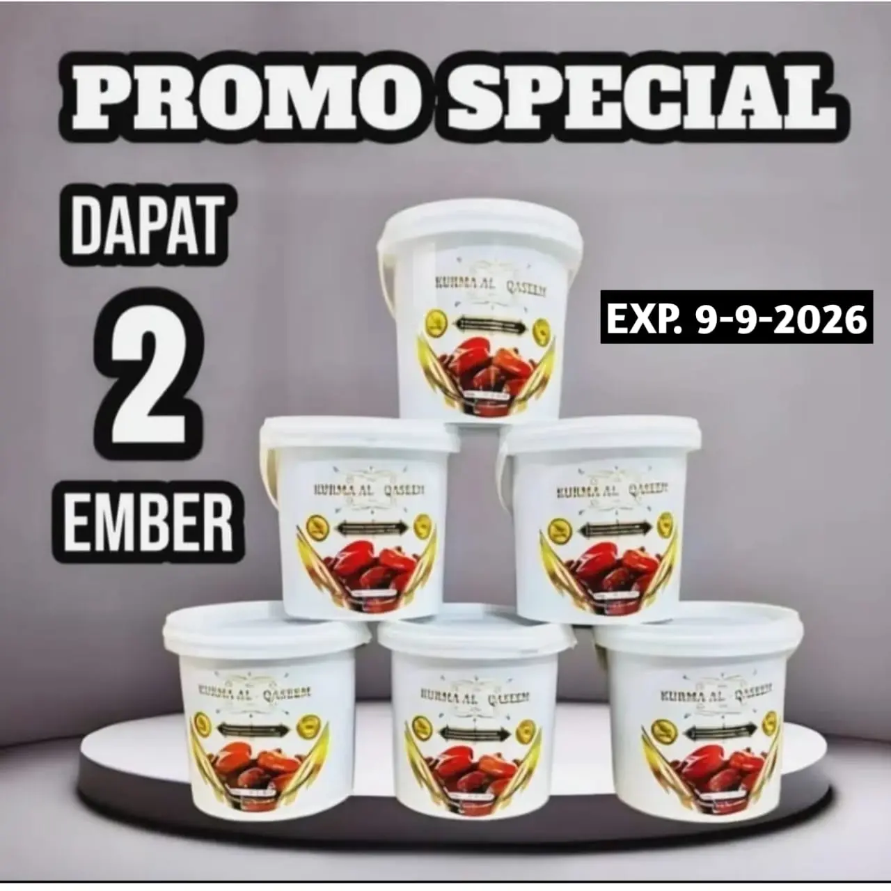KURMA 2 EMBER AL-QASIM 500 GRAM MURAH BERKUALITAS EXP 9 - 2026 KURMA RAJA