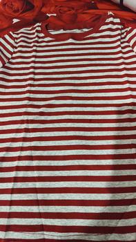 Product Review of kaos stretch leher kru bergaris merah from S**s I**a 0