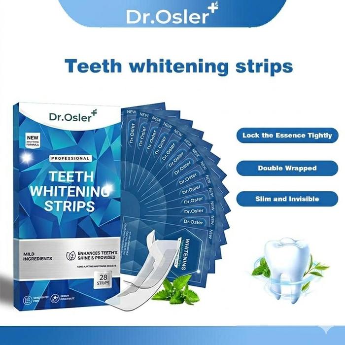 Gambar Dr.Osler Strip Pemutih Gigi Profesional – Menghilangkan Noda Kopi & Teh pada Gigi dari Dr.osler Store Kab. Tangerang Tokopedia