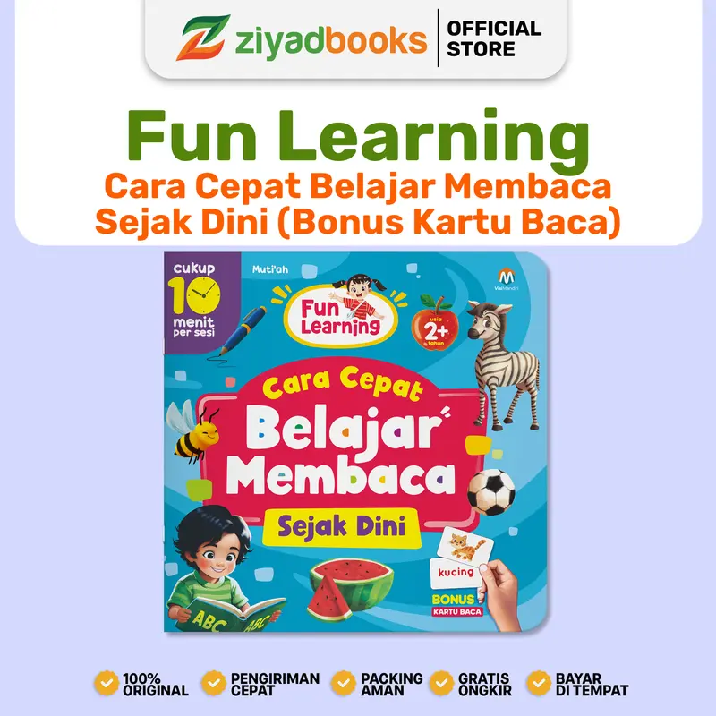 Buku Cara Cepat Belajar Membaca Sejak Dini - Belajar Membaca untuk Anak 2 Tahun