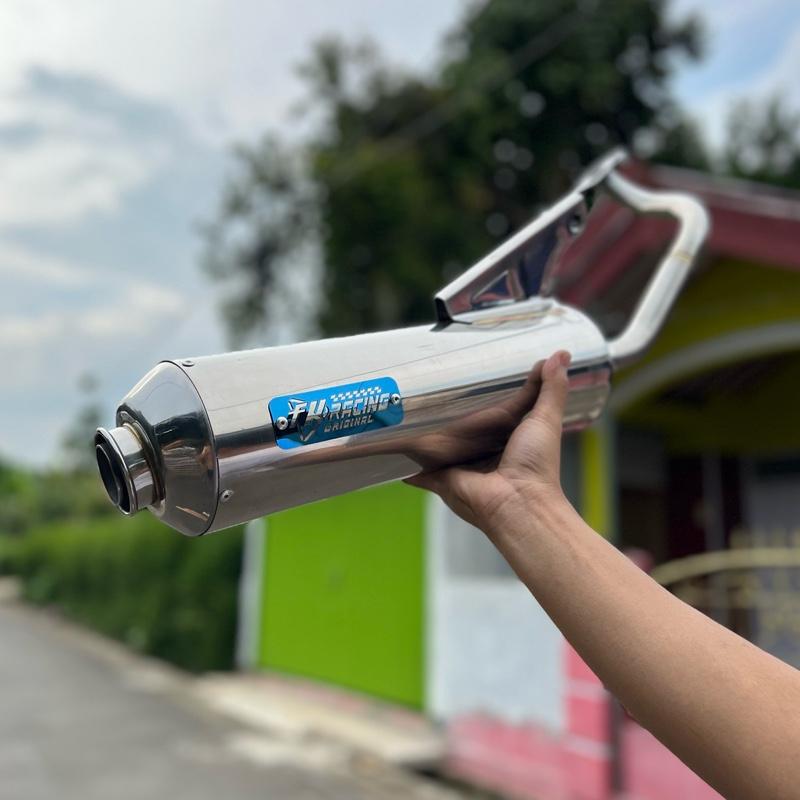 Product Introduction of Knalpot FK Racing Inlet 26-28 Moncong Kenochi Full Stanlis Vario 125/150 Beat Scoopy Mio Aerox Nmax - Suara Bass Gahar - Motor, Motorcycle Tabung Sepeda knalpot vario kzr adem knalpot  beat bebasan 6