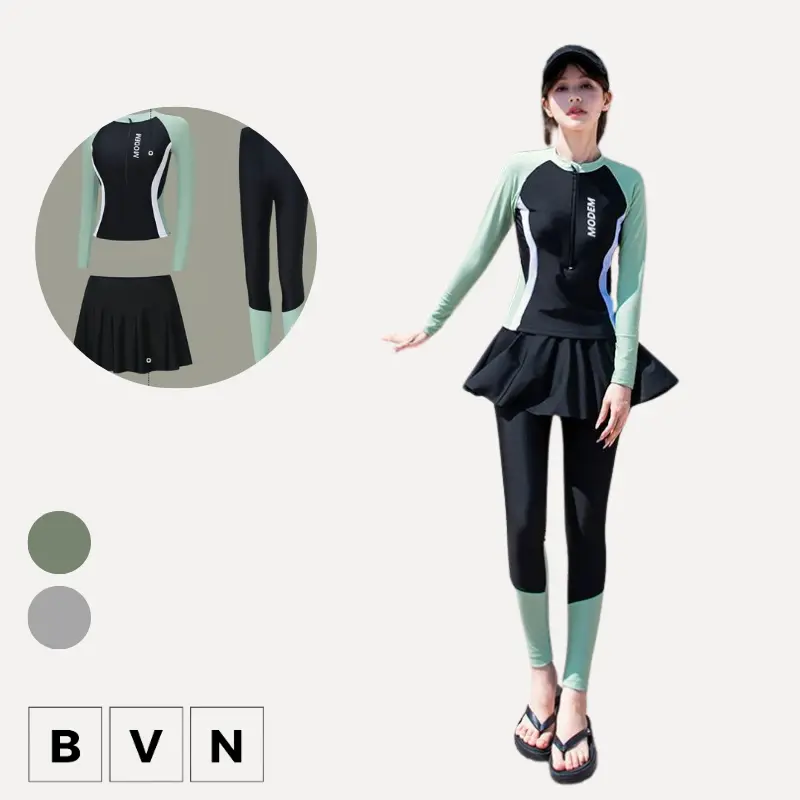 [BVN] 9104 Bikini Baju Renang Pakaian Renang Wanita Gaya Korea Three Piece Premium High Quality