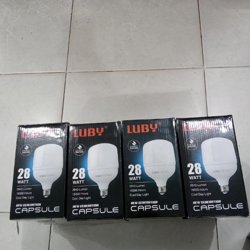 lampu led luby capsul 28watt  bergaransi 1tahun voltase 165-250volt 3