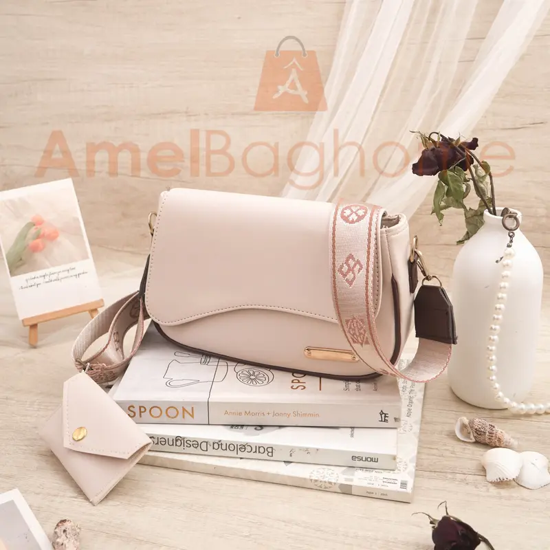 Tas Wanita YUKARI Tas Selempang Wanita Slingbag Tali Anti Pegal Polet Serut Motif Gelombang Ala Korea 2
