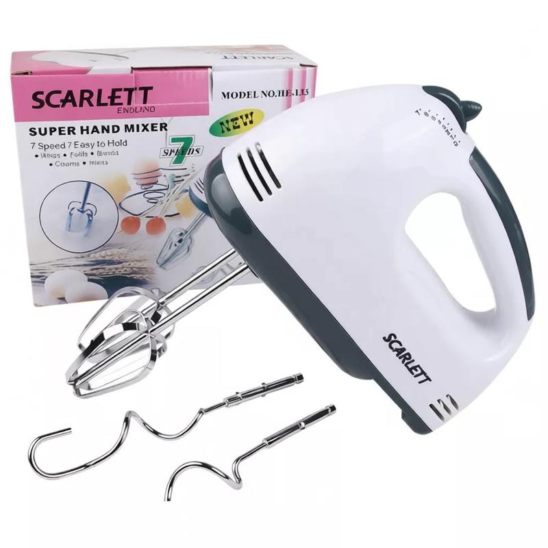 Máy Đánh Trứng Mini Cầm Tay Scarlett 7 Tốc Độ Cực Mạnh - Hoạt Động Êm Ái