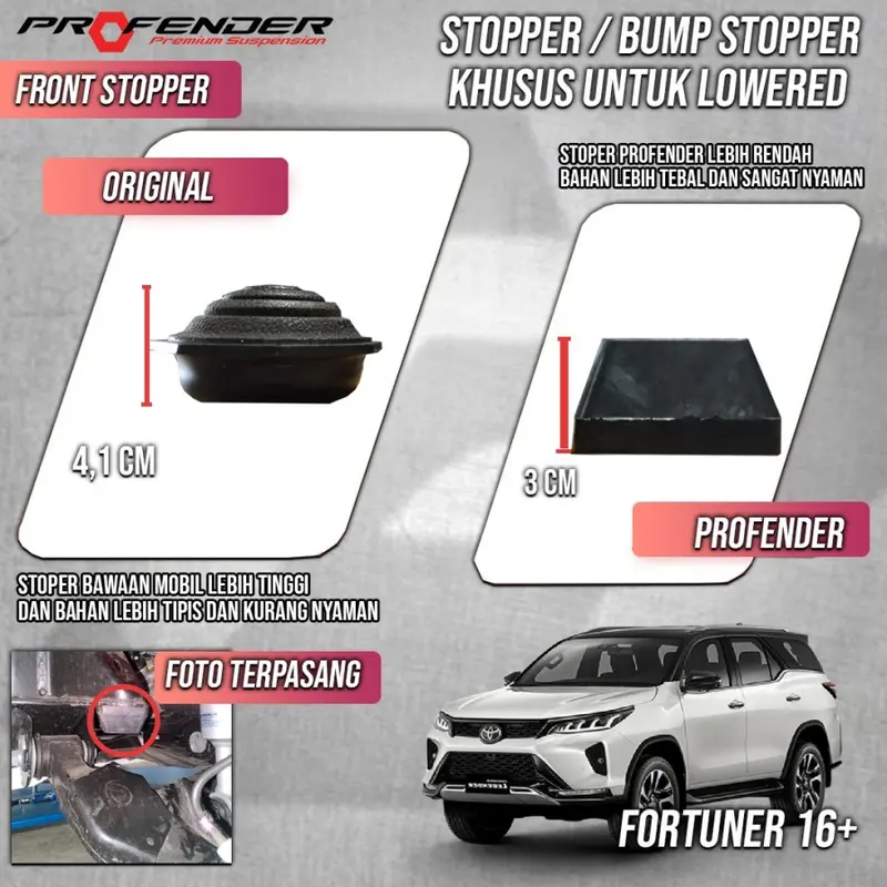 Bump Stopper Stop Bumper Rubber Profender Lowered Lowering Fortuner 1