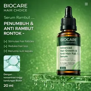 Biocare Hair Serum Rambut Rontok & Kering | Serum Rambut Halus, Lembut, Anti-Frizz, Cepat Panjang