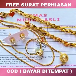 SET PERHIASAN DEWASA LIONTIN BOLA, set perhiasan liontin bola