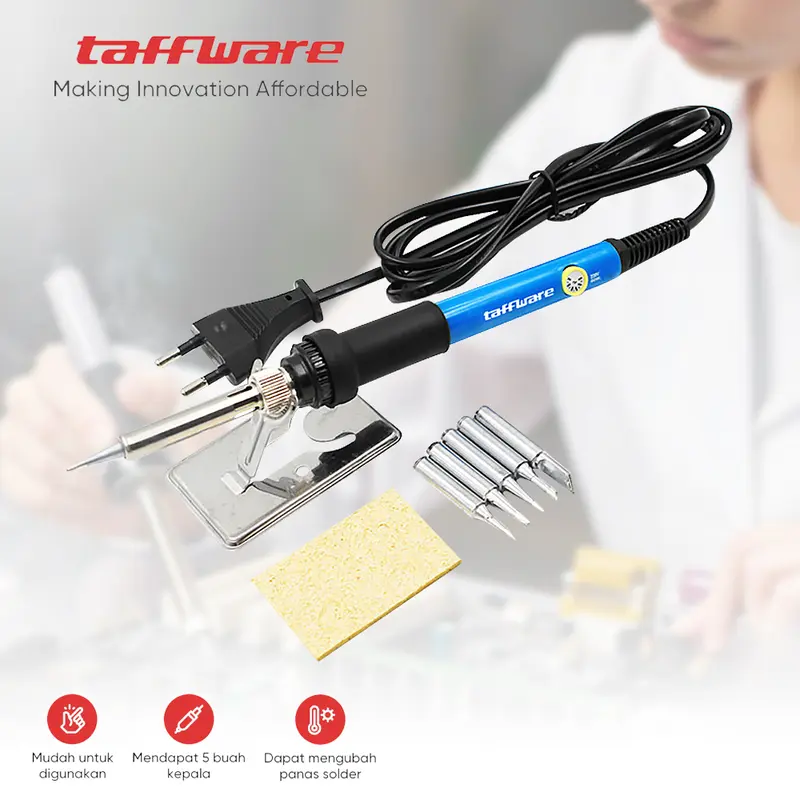 Solder Adjustable Temperature Fast Heating 60W with 5 Tips - CS-31 0