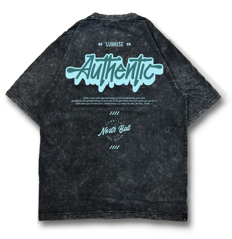 Kaos Washing Oversize Unisex "AUTHENTIC" 2