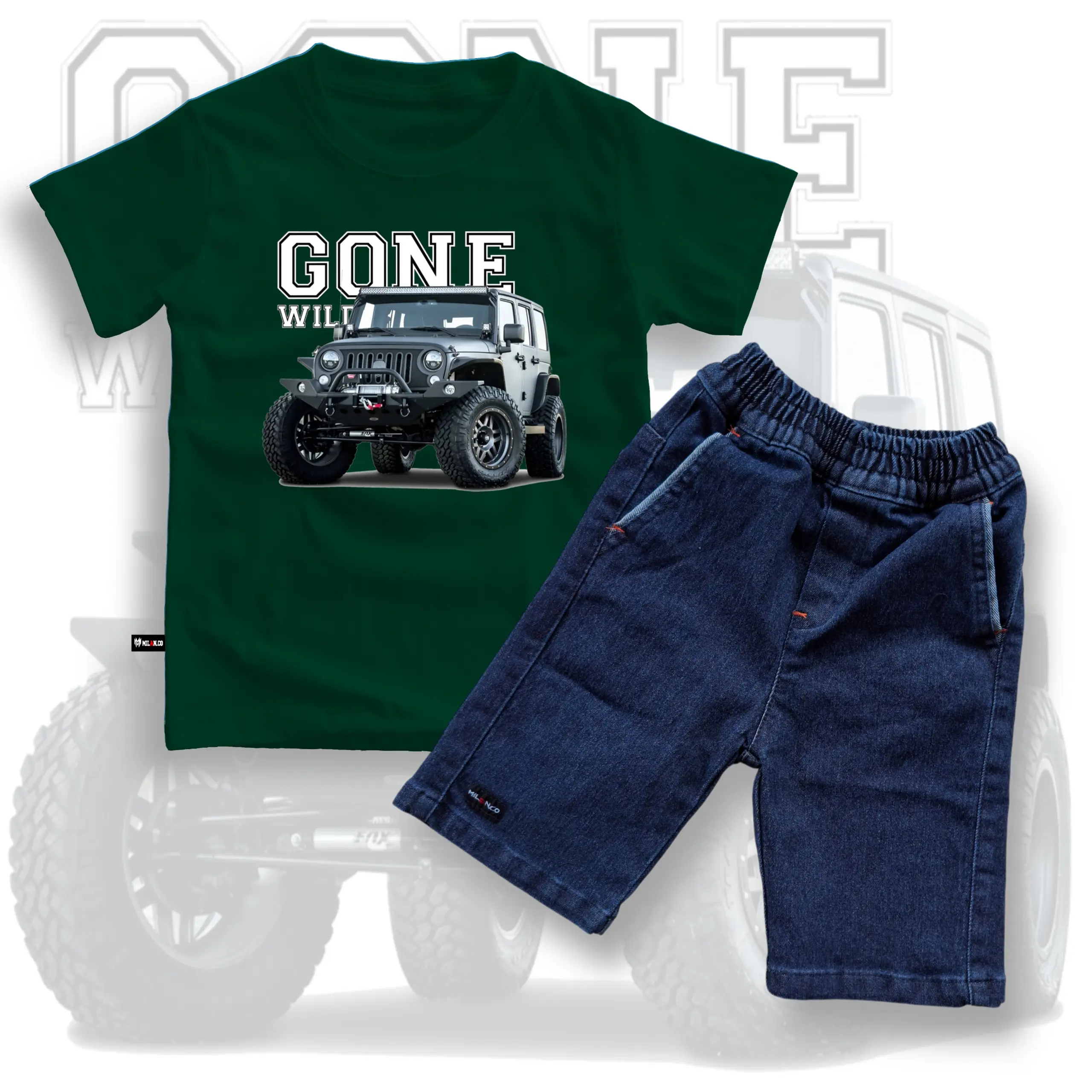 Setelan kaos anak laki usia 3,5-14 tahun /Setelan baju anak motif terbaru cotton comed Fashion