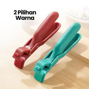 Beli satu, dapat duaSilicone Dish Plate Tongs - Non-slip, Anti-scald, Heat-resistant, Labor-saving - Meal Bowls Gripper - Tableware Fetching Clip