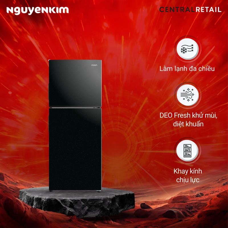   BigBang  Tủ lạnh Aqua Ngăn đá trên Inverter 189 lít AQR-T220FA FB  