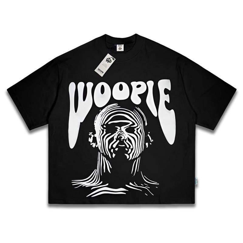 Baju Skena Unisex Woopie Project Boxy Fit Kaos Distro Pria Wanita Oversize Biru Vintage T-shirt Keren Katun 20s 200gsm Lembut Sablon Platisol Printing 7