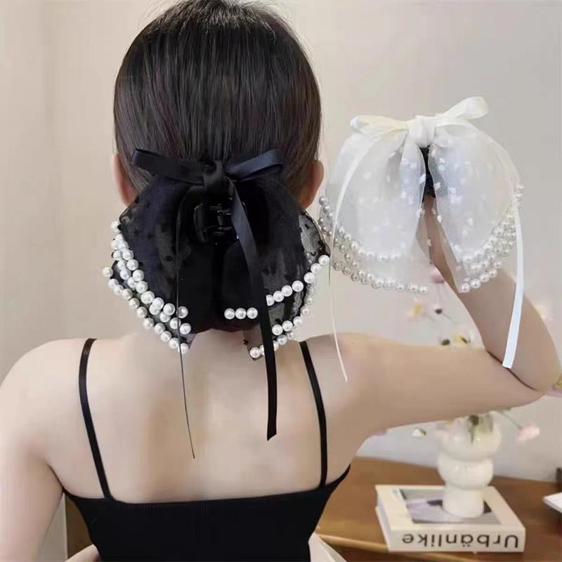 Kẹp Tóc, Hàng Mới Về, Thiết Kế Thanh Lịch Và Lãng Mạn, Nơ Nhiều Lớp Siêu Thanh Lịch, Kẹp Lấy Nhỏ Thích Hợp Cho Tóc Nửa Buộc Và Tóc Đuôi Ngựa Thấp Hoa Women