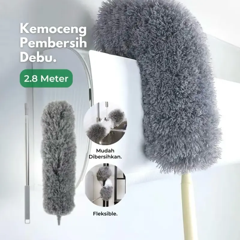[Kemoceng Teleskopik] Panjang Hingga 2.8M - Praktis & Fleksibel, Ukuran Bisa Disesuaikan untuk Menjangkau Area Yg Sulit Bahan Microfiber || BISA COD 0
