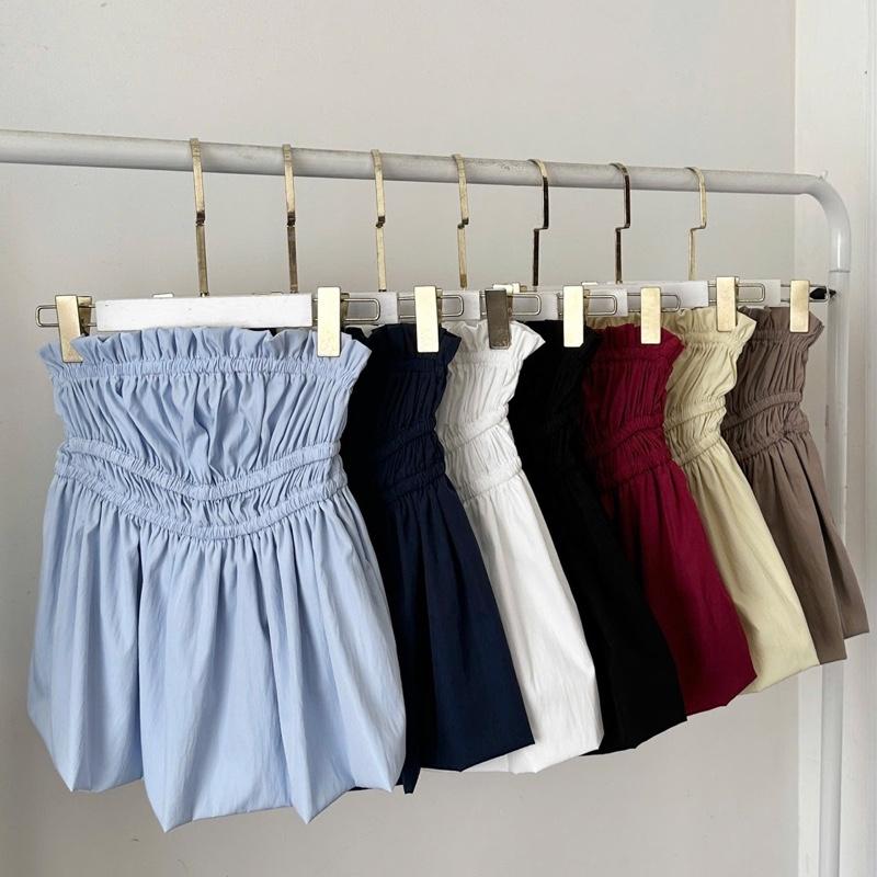 A187 [DEAL MỞ BÁN] Áo ống nhúng bèo bí dài form ôm body tôn dáng nhiều màu tà dài