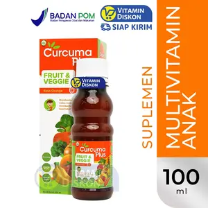 CURCUMA PLUS FRUIT AND VEGIE ORANGE - 100 ML | Imunitas Tubuh, Multivitamin, Sayur & Buah, Meningkatkan Nafsu Makan