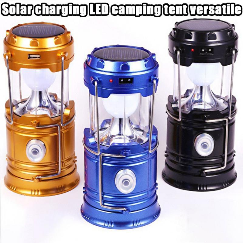 Đèn LED Cắm Trại Năng Lượng Mặt Trời, Đèn Lồng Gấp Có Thể Sạc Lại, Co Giãn Pin…