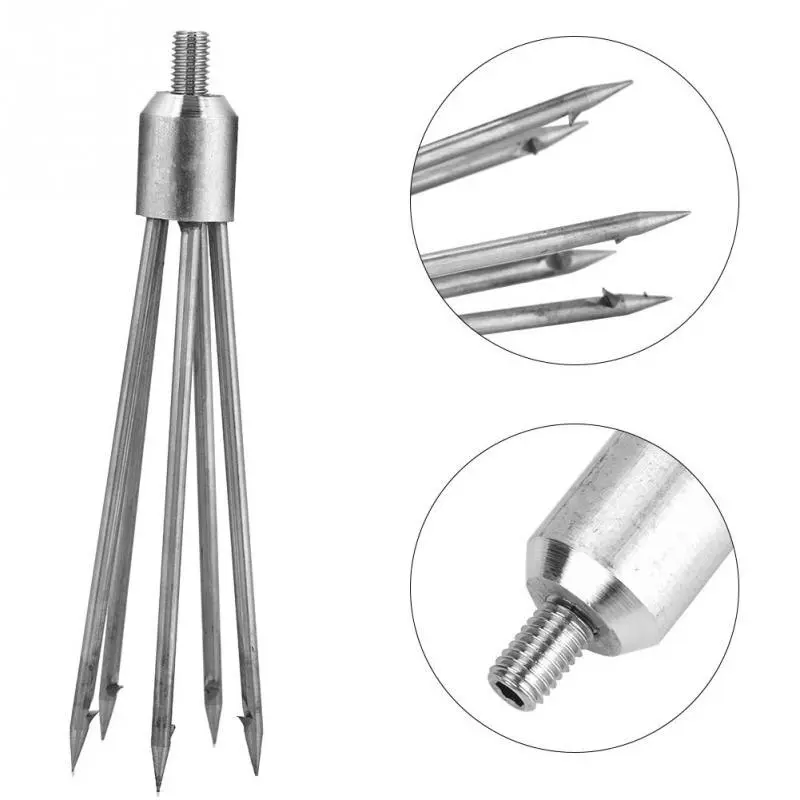 Tombak Ikan Mata 5 / Tombak Pancing Ikan 2.1M Teleskopik Stainless 4