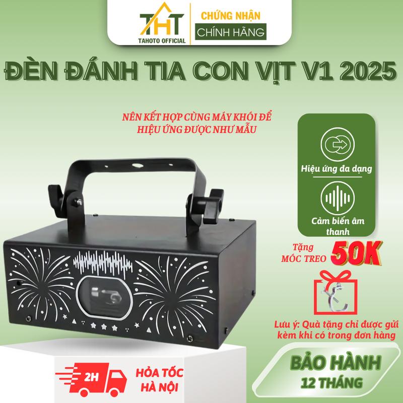  Đèn Sân Khấu Đánh Tia Vịt V1 2025 Đánh Tia Laser 3D Hình Thú Hình 3D Cảm Biến Âm Thanh Cho Karaoke Phòng Bay Cực Ảo 