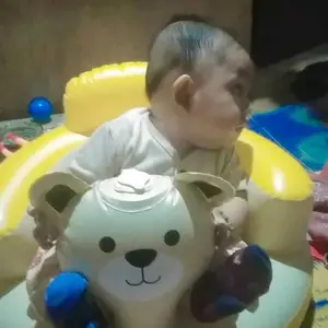 [1KG 4PCS] KURSI POMPA BEBEK SOFA BAYI LIPAT POMPA ORIGINAL MURAH IMPORT Makan belajar duduk balon Baby Chair Model Tiup Bebek Dengan Music Musik Dudukan