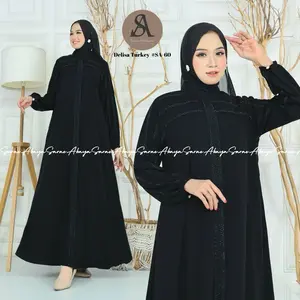 Sarae Abaya Turkey Premium Delisa SA-60 Gamis Bordir Payet Pesta Arab Turki Cantik Muslim Mewah Wanita Dewasa Hitam Dress Remaja Kondangan Maxi