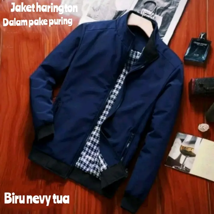 Jaket Harington Casual Unisex Halus Tebal Bayar Di Tempat Parasut Pria Abu Bomber Hitam Simple Distro Navy Keren Cowok Merah Abu Bomber Abu Hitam Fleece Navy Bomber Distro Keren Simple 2